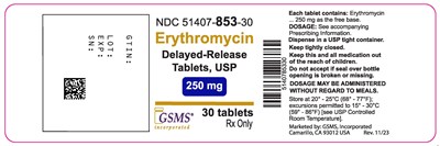 51407-853-30ol (Erythromycin DR Tablets)